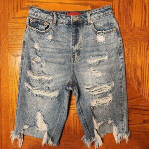 Signature8 Ripped Denim Shorts size S/4/5/27 waist